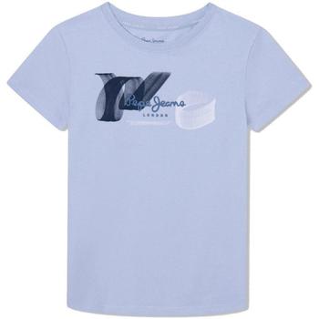 Vêtements Garçon T-shirts manches courtes Pepe JEANS lace  Bleu