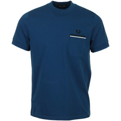 Vêtements Homme T-shirts manches courtes Fred Perry Loopback Jersey Pocket T-Shirt Bleu