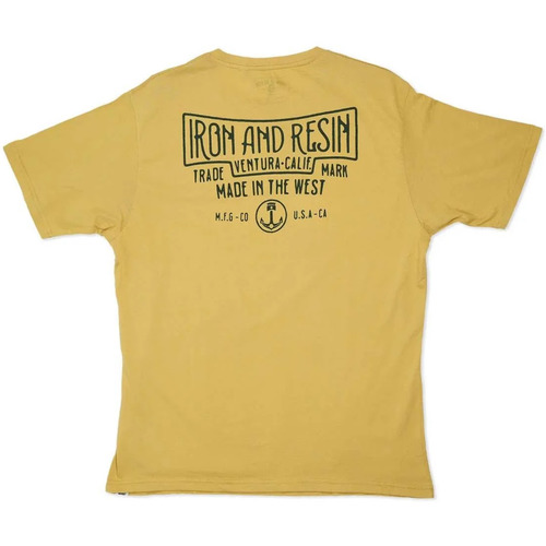 Vêtements Homme Débardeurs / T-shirts sans manche Iron And Resin MADE IN THE WEST TEE GOLD Jaune