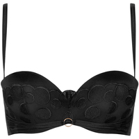Sous-vêtements Femme Bandeaux & bretelles amovibles Lisca Soutien-gorge bandeau préformé multipositions Venus Noir