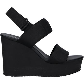 Chaussures Femme Sandales et Nu-pieds Calvin Klein Jeans YW0YW00959 WEDGE SANDAL WEBBING Noir