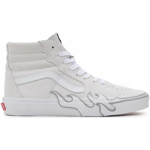 Chaussures Homme Baskets mode Vans SK8-HI FLAME - VN0005UJWWW-WHITE Blanc