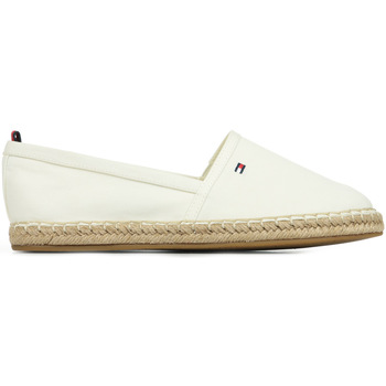 Chaussures Femme Espadrilles Geantă TOMMY HILFIGER Th Chain Tote AW0AW12013 BDSasic Flat Espadrille Blanc