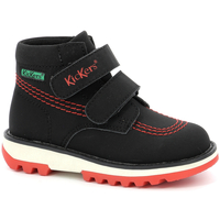 Chaussures Garçon Boots Kickers Kickfun ROUGE/NOIR