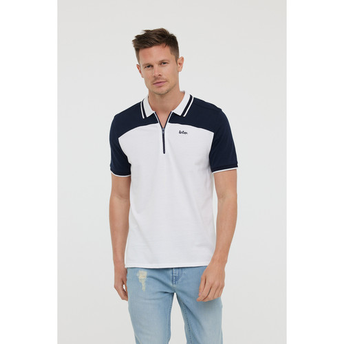 Vêtements Homme T-shirts & Polos Lee Cooper Polo BECHIO MC Navy Bleu