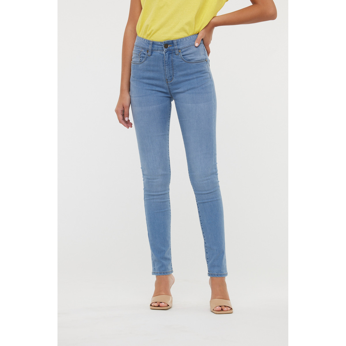 Vêtements Femme logo-waistband Jeans Lee Cooper logo-waistband Jeans LC135 Light blue Vert
