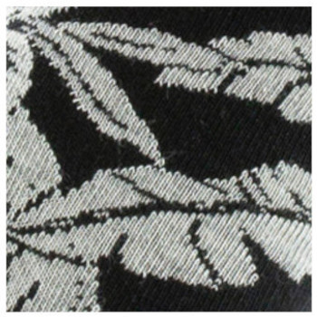 Kindy Mi-chaussettes en coton motif tropical MADE IN FRANCE Noir