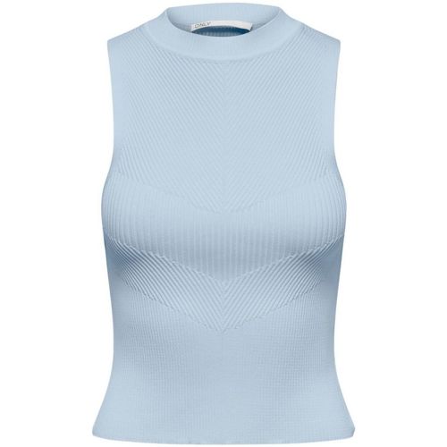 Vêtements Femme Débardeurs / T-shirts SS20 sans manche Only 15251494 BIANKA-CASHMERE BLUE Bleu