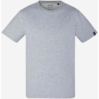 Vêtements Homme LIVE Curve Blue Sustainable Viscose Spot Longline Shirt Schott TS01MC NAVY/GREY Gris