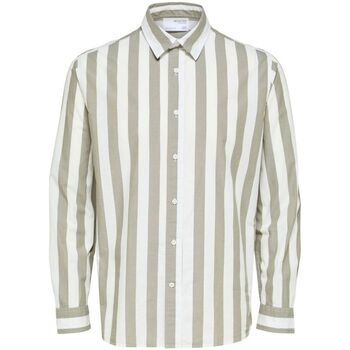 Vêtements Homme Chemises manches longues Selected 16088289 REGREDSTER-VETIVER Blanc