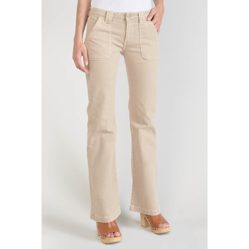 Vêtements Femme Jeans Pantalon Lc135 Marine L30ises Sormiou flare jeans beige sable Blanc