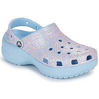 Chaussures Femme Sabots Crocs Classic Platform Glitter ClogW Blue Calcite/Multi