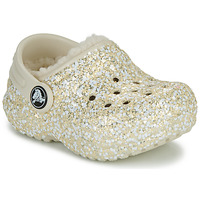 Chaussures Enfant Sabots Crocs Classic Lined Glitter Clog T Beige / Doré