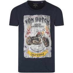 Vêtements Homme T-shirts manches courtes Von Dutch T-shirt coton col rond Bleu marine