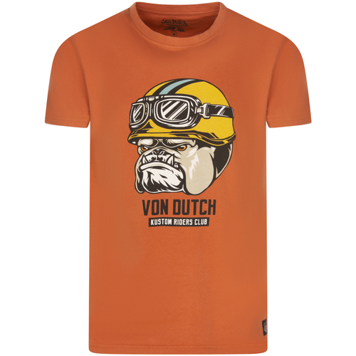 Vêtements Homme T-shirts manches courtes Von Dutch T-shirt coton col rond Orange