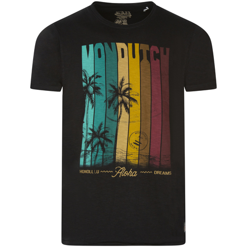 Vêtements Homme T-shirts manches courtes Von Dutch T-shirt coton col rond Noir