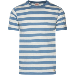 Vêtements Homme T-shirts manches courtes Armor Lux T-shirt coton et lin col rond Bleu