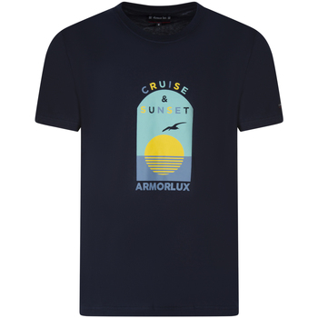 Vêtements Homme Plaids / jetés Armor Lux T-shirt coton col rond Bleu