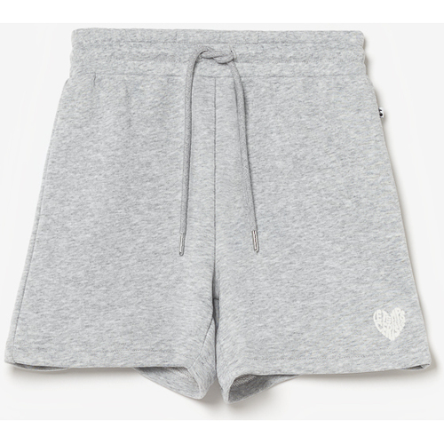 Vêtements Fille Shorts / Bermudas drawstring-waist cut-out shorts Short colagi gris chiné Gris