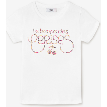 Vêtements Fille Housses de couettes Le Temps des Cerises T-shirt wandagi blanc imprimé Blanc