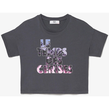 Vêtements Fille T-shirts & Polos Elasthanne / Lycra / Spandexises T-shirt timogi anthracite Gris