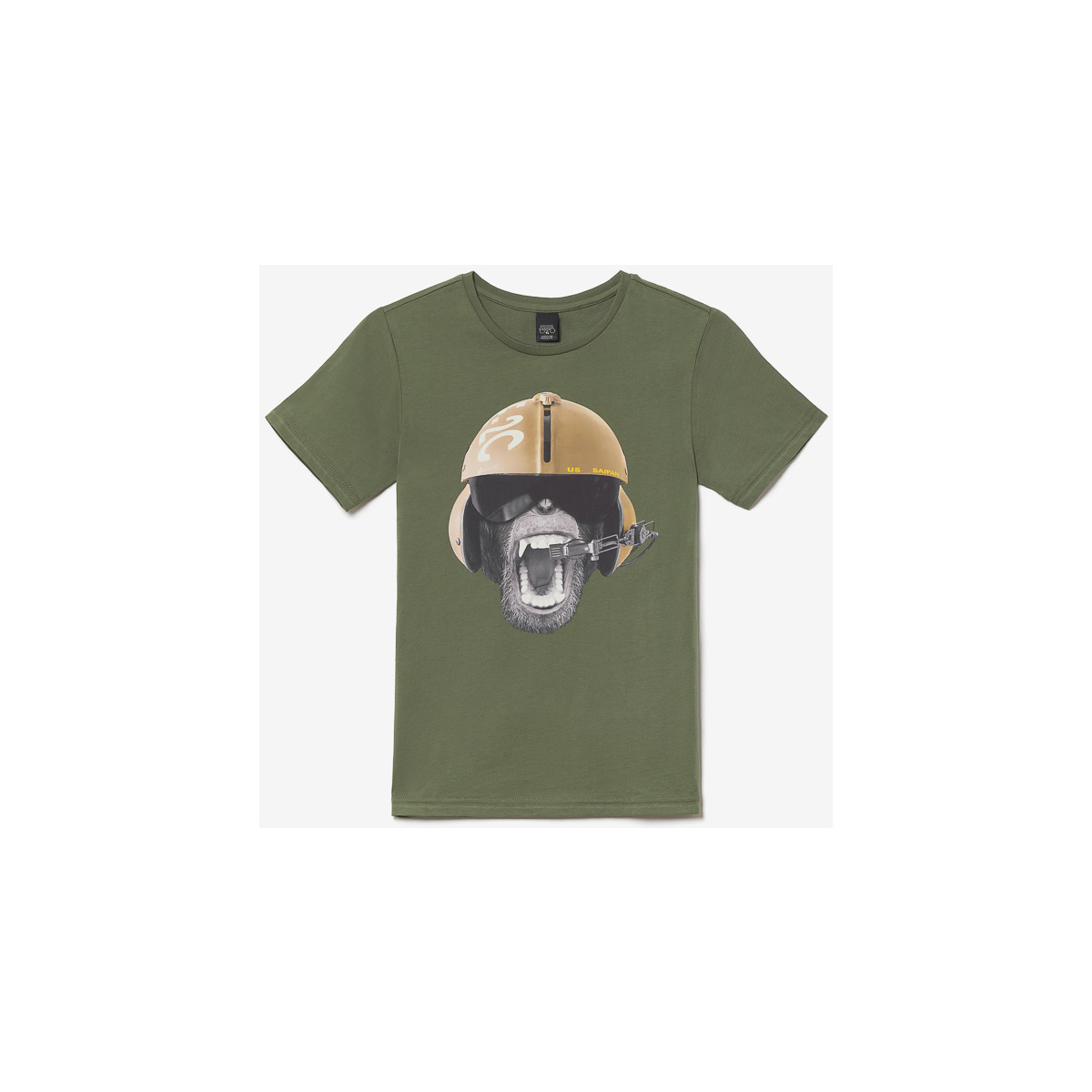 Vêtements Garçon T-shirts & Polos Le Temps des Cerises T-shirt gastebo kaki imprimé Vert