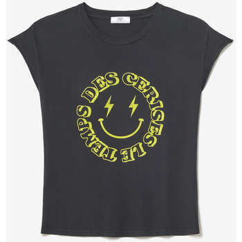 Vêtements Femme T-shirts & Polos Sweat Goal Gris Clairises T-shirt miya noir imprimé Noir