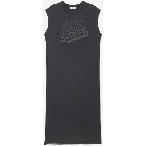 Vêtements Femme Robes Polo Ralph Laureises Robe t-shirt longue poppy noire Noir