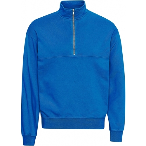 Vêtements Sweats Colorful Standard Sweatshirt 1/4 zip  Organic pacific blue Bleu