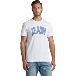 Vêtements Homme T-shirts manches courtes G-Star Raw T-shirt  Raw University Blanc