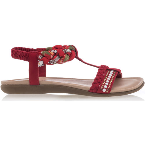 Divina Sandales / nu-pieds Femme Rouge Rouge - Chaussures Sandale Femme  39,99 €