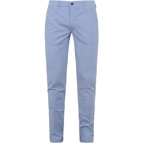 Vêtements Homme Pantalons Suitable Chino Pico Carreaux Bleu Clair Bleu