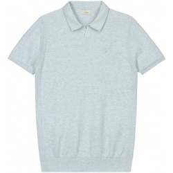 Vêtements Homme T-shirts & Polos Dstrezzed Polo Mélangé Slub Bleu Clair Bleu