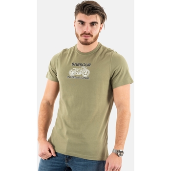 Vêtements Homme T-shirt à Grand Logo Barbour mts1152 Vert