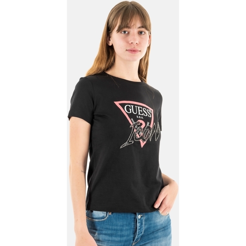 Vêtements Femme T-shirts manches courtes Guess w3gi46 Noir