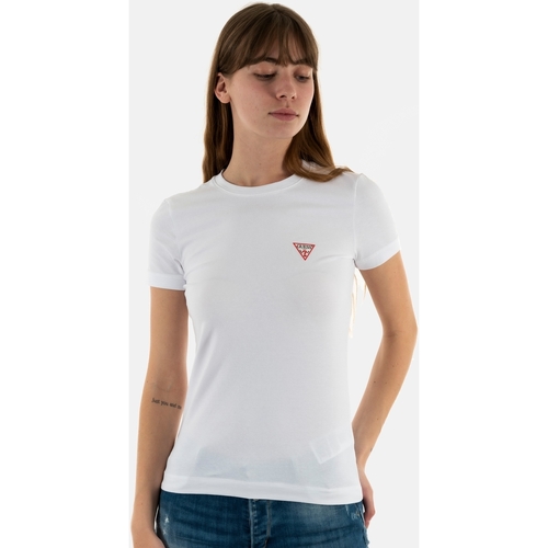 Vêtements Femme T-shirts manches courtes Guess w2yi44 Blanc