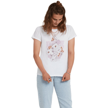 Vêtements Femme T-shirts manches courtes Volcom Radical Daze Tee White Blanc