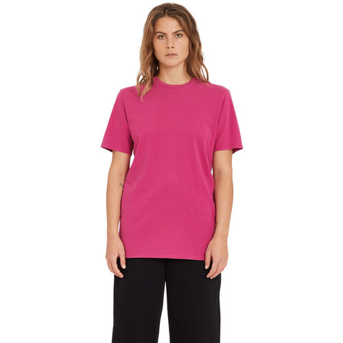 Vêtements Femme T-shirts manches courtes Volcom Solid Stone Emb Tee Acai Rose