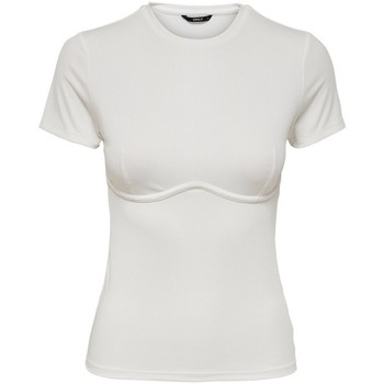 Vêtements Femme T-shirts manches courtes Only ONLGIGI S/S JRS 15200175 Blanc