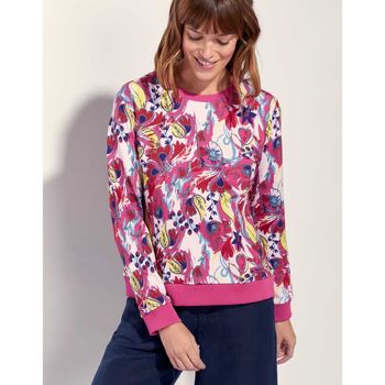 Vêtements Femme Pulls Yohji Yamamoto horizontal stripe-print cotton T-shirt Sweat coton imprimé TINGRINE Rose