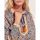 Vêtements Femme Robes courtes Oreillers / Traversinskong Robe ample imprimée coton bio ELUZAI Bleu