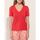 Vêtements Femme T-shirts manches courtes La Fiancee Du Mekong Tee shirt dentelle Ecovero FLORES Rouge