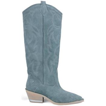Chaussures Femme Bottes Moyen : 3 à 5cm V23100 Bleu