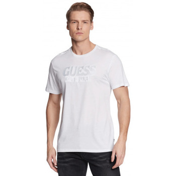 Vêtements Homme Débardeurs / T-shirts sans manche Guess Tee shirt homme  blanc M3GI56K9RM3 - XS Blanc