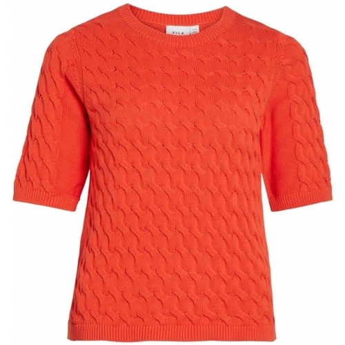 Vêtements Femme Pulls Vila Noos Knit Chao 2/4 - Tigerlilly Orange