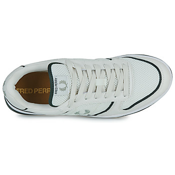 Fred Perry B300 LEATHER/MESH Blanc / Noir