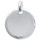 Montres & Bijoux Enfant Pendentifs Brillaxis Médaille  argent ronde Blanc