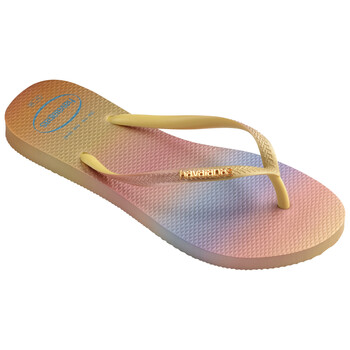Chaussures Femme Tongs Havaianas SLIM GRADIENT SUNSET Yellow / Pink