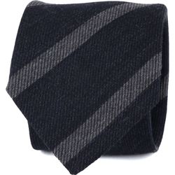 Vêtements Homme Cravates et accessoires Suitable Cravate Laine Mélangé Rayures Anthracite Gris