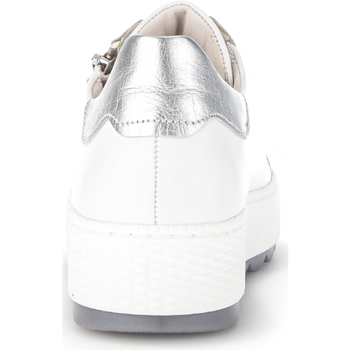 Gabor Sneakers en cuir lisse à talon plat Blanc